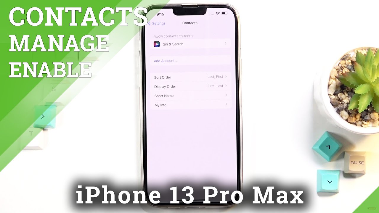 How to Sort Contacts in iPhone 13 Pro Max  - Manage Contacts Settings