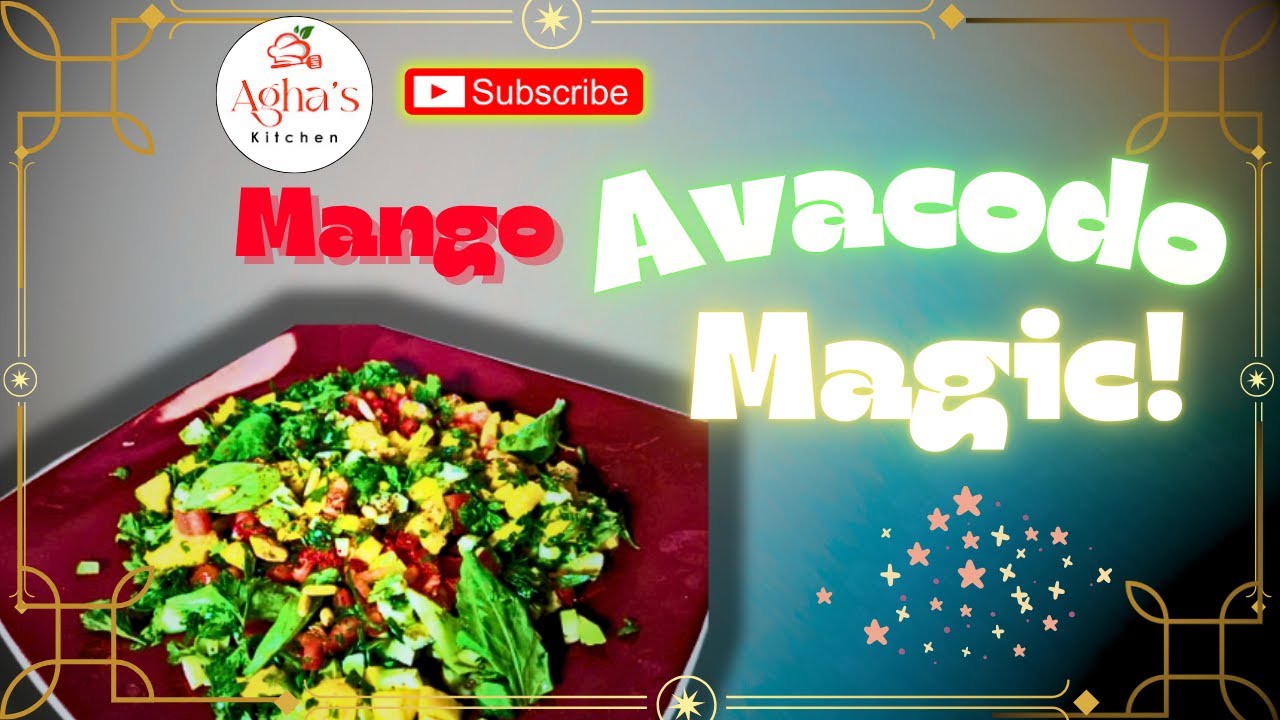 Mango Avocado Salad with Pine Nuts and Lime Dressing |Healthy Weight loss Salad @aghaskitchen