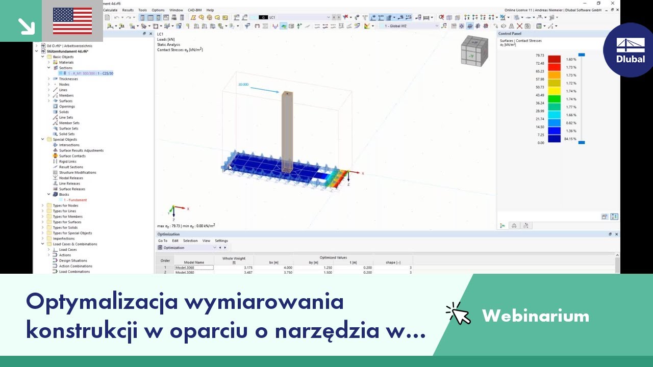 [EN] Optymalizacja wymiarowania konstrukcji w oparciu o narzędzia w RFEM 6