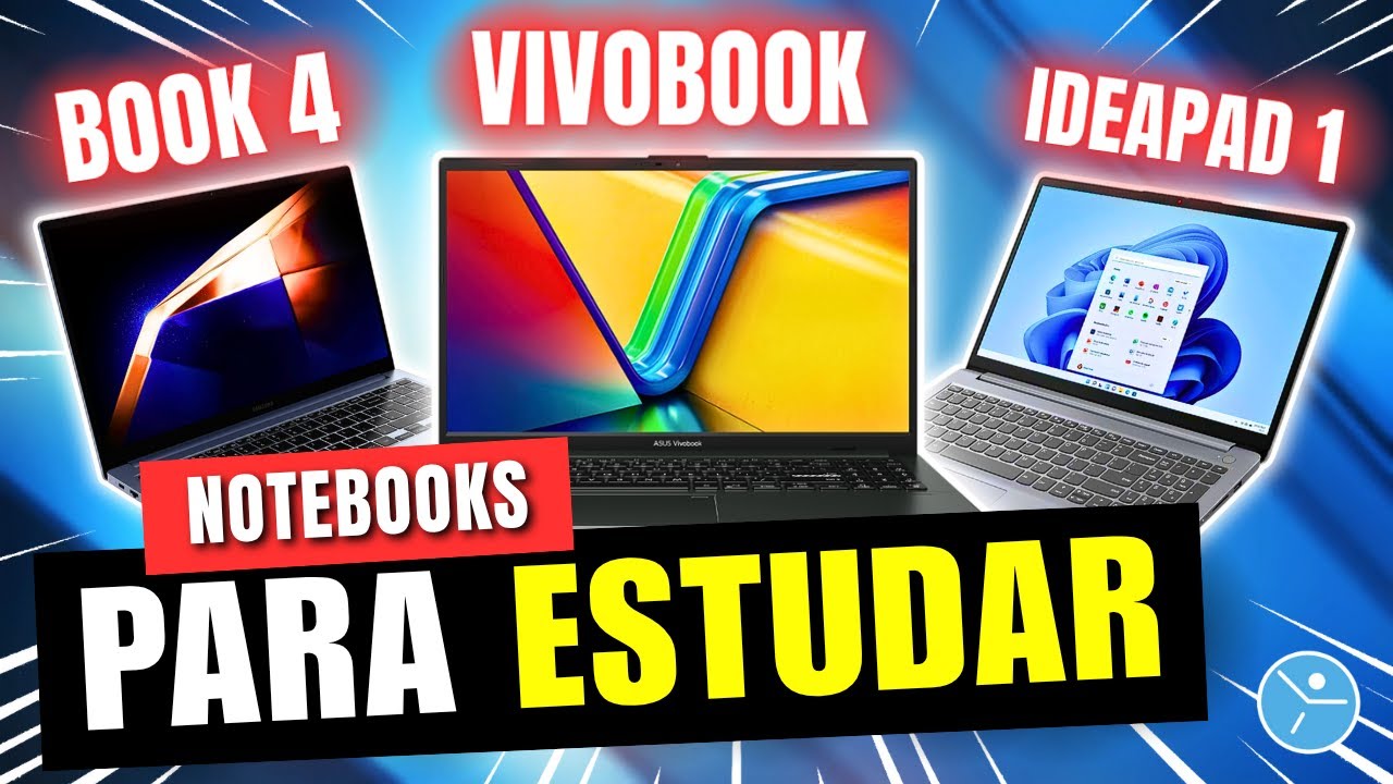3 Melhores Notebooks para Estudar (Samsung Galaxy Book4 vs Asus Vivobook Go 15 vs Lenovo Ideapad 1)