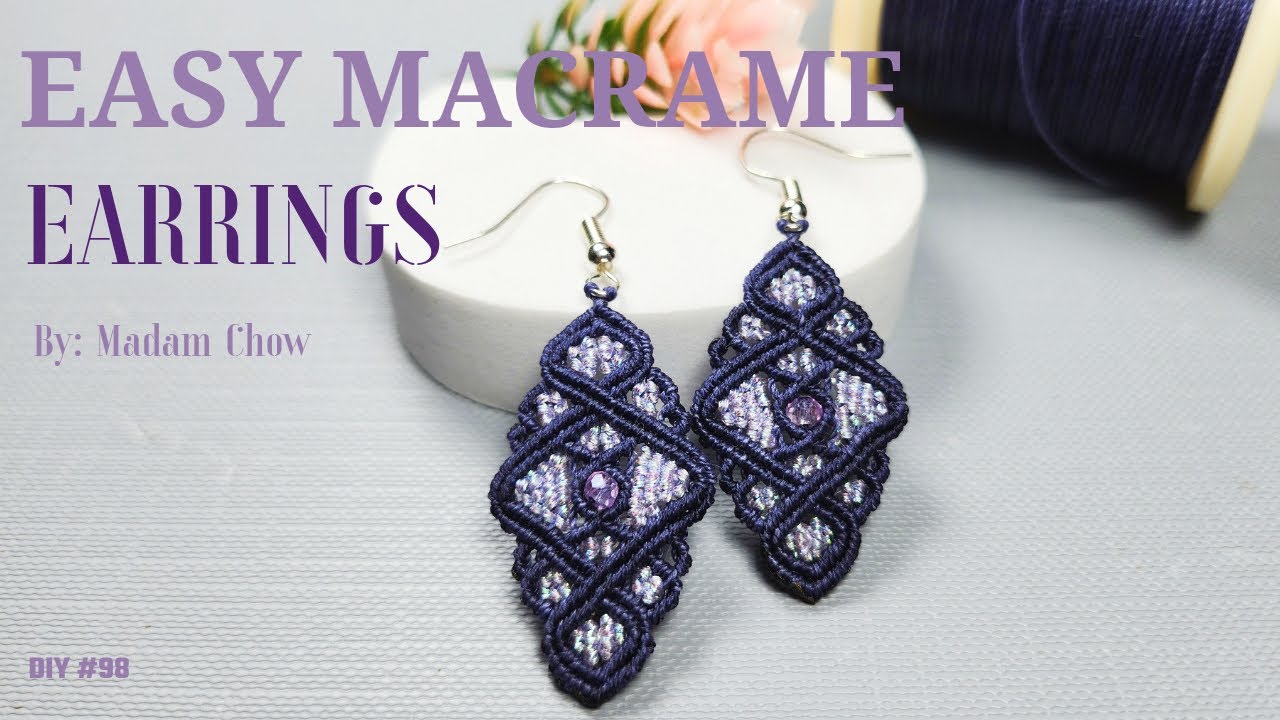 Macrame Tutorial / How To Make: Celtic Style Earrings