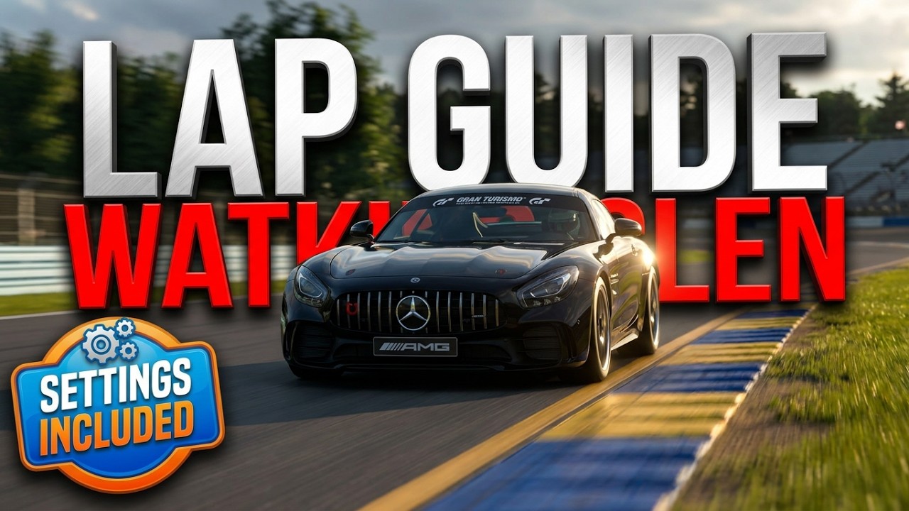 GT7 - Mercedes-AMG GT R 2017 @ Watkins Glen full lap guide, with SETTINGS