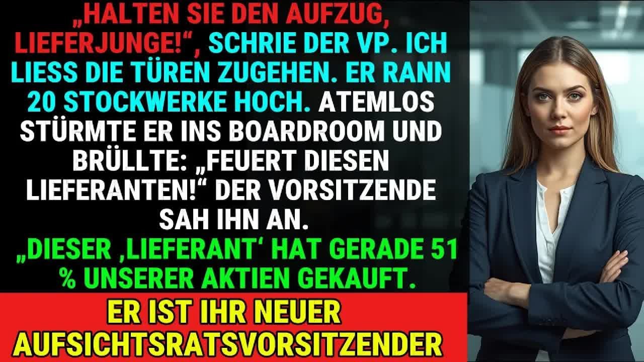 Rache Der Stillen Investorin： Der VP Verspottete Ihre Vollmacht, Jetzt Gehört Ihr Die Firma