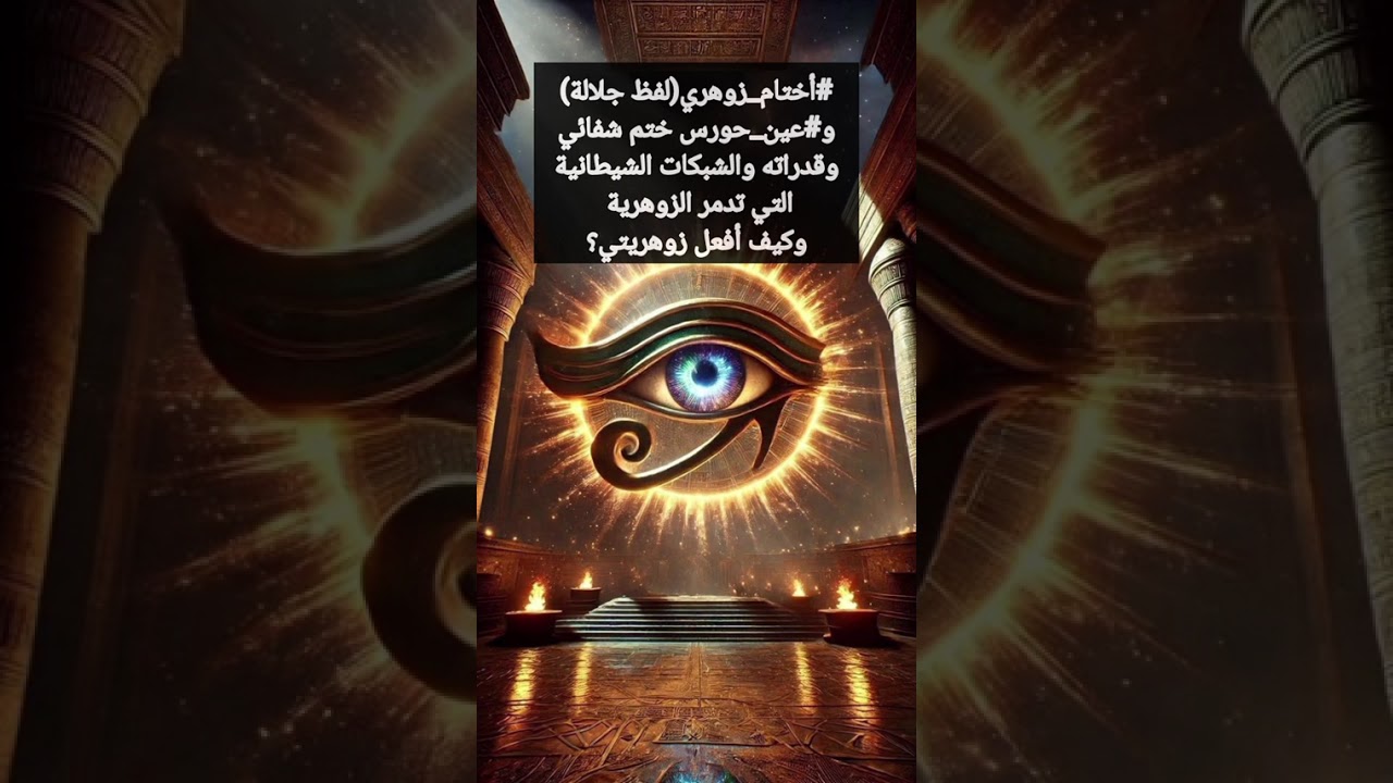 #اختام_زوهري لفظ الجلالة و#عين_حورس ختم شفائي وقدرات وشبكات شيطانيةلتي تدمرالزوهرية  كيف أفعل زوهريه