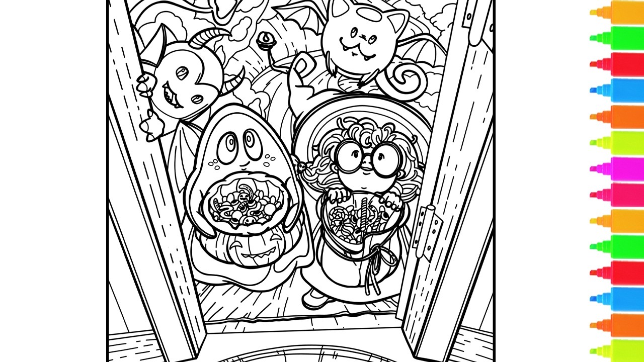 Coloring Trick or Treat, Halloween Party, How to Make Sweet Witches Brew Halloween Coloring Pages