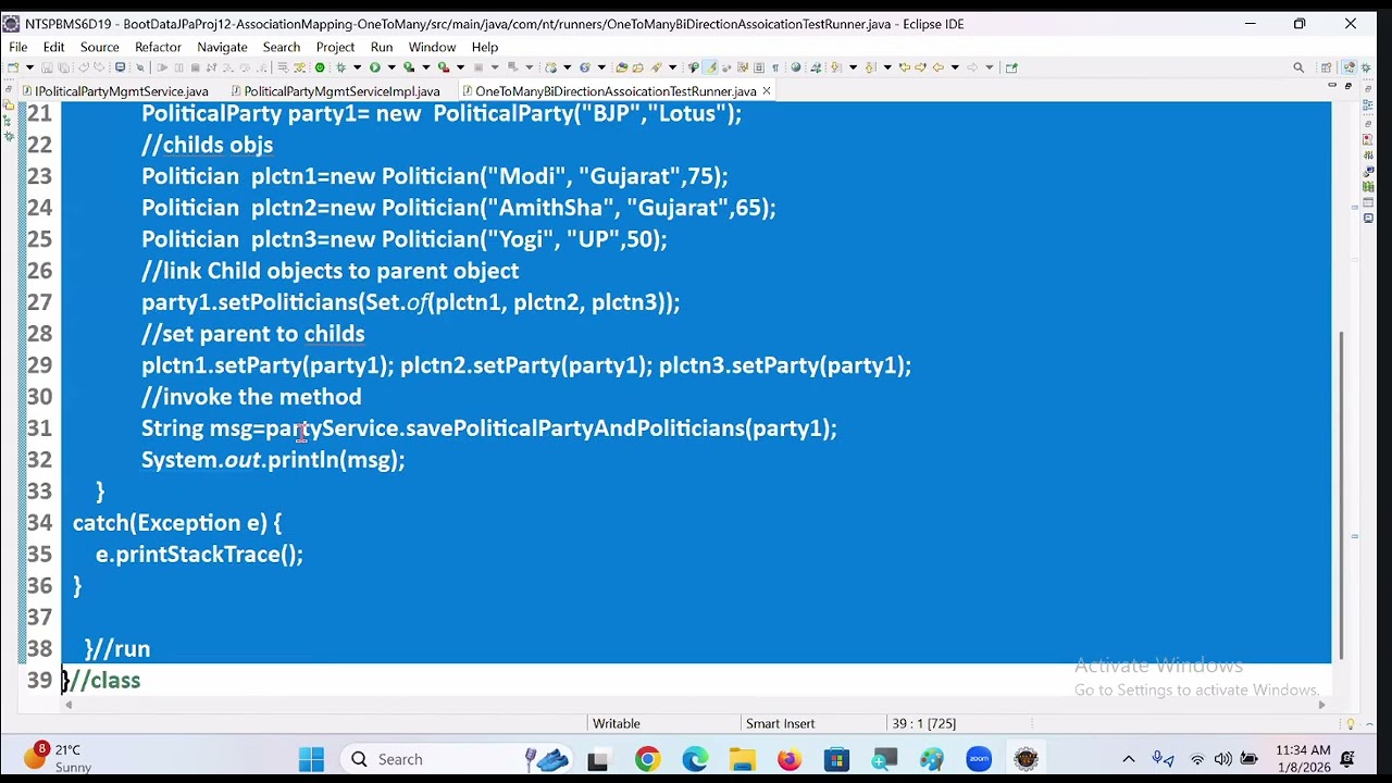 Onetomany and manytoone association mapping in spring boot