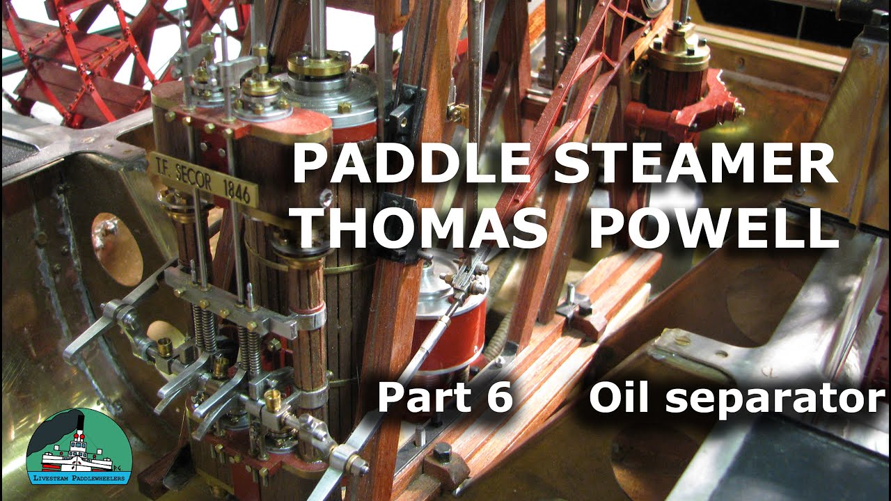 PADDLE WHEELER Steamboat THOMAS POWELL  #6. Live steam Hudson River RC model. Bateau vapeur vive