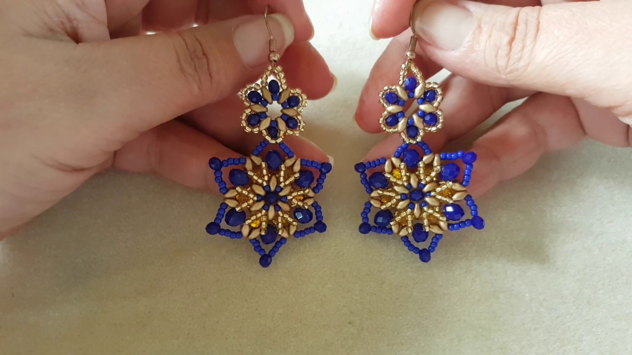 Tutorial Orecchini Astro con cipollotti e superduo,  DIY earrings tutorial