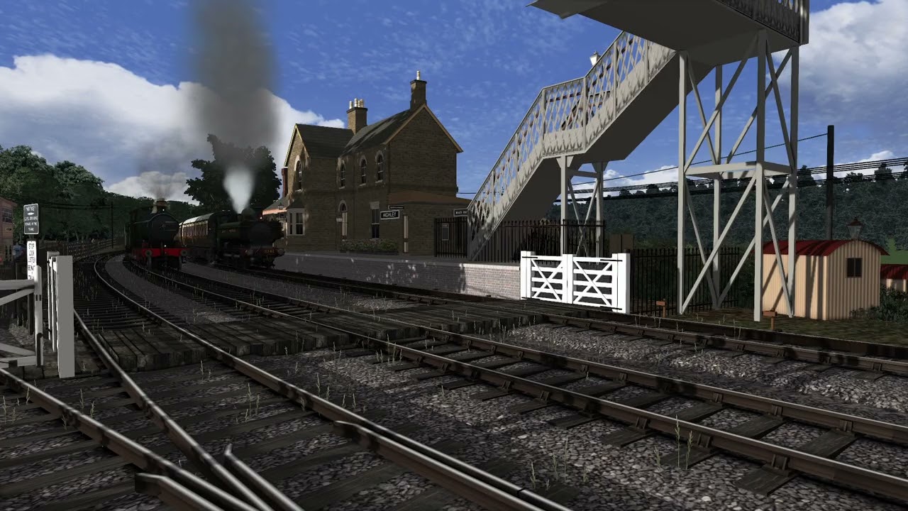 GWR 57XX Arrives and departs from Highley  - Train Sim Classic Video Wallpaper