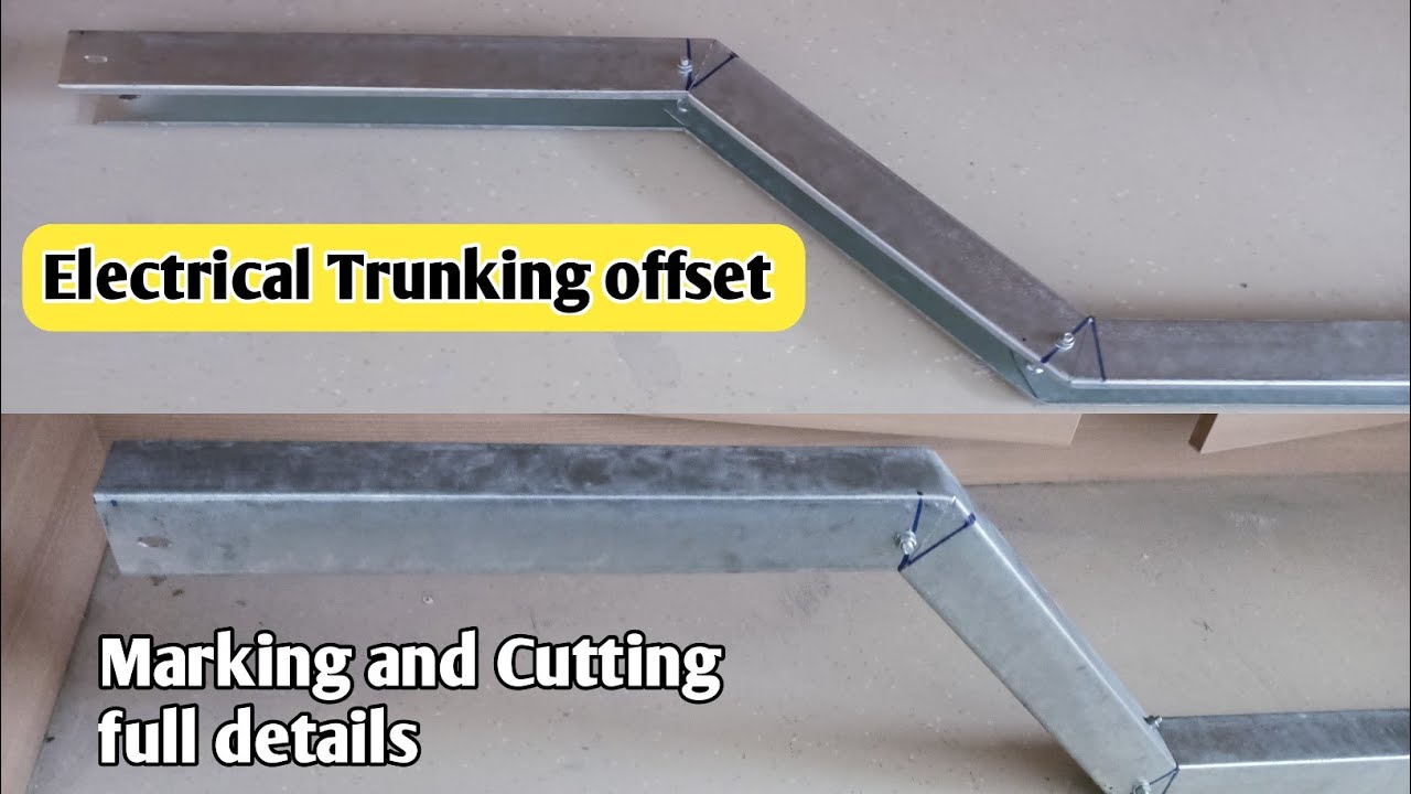 Electrical trunking installation guide | Tanking me offset kaise banaye | how to make cable tray ben