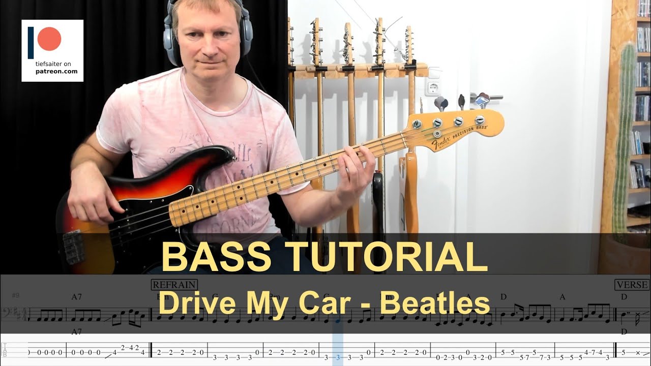 Drive My Car - Beatles | Bass Tutorial (Sheet + TABs)