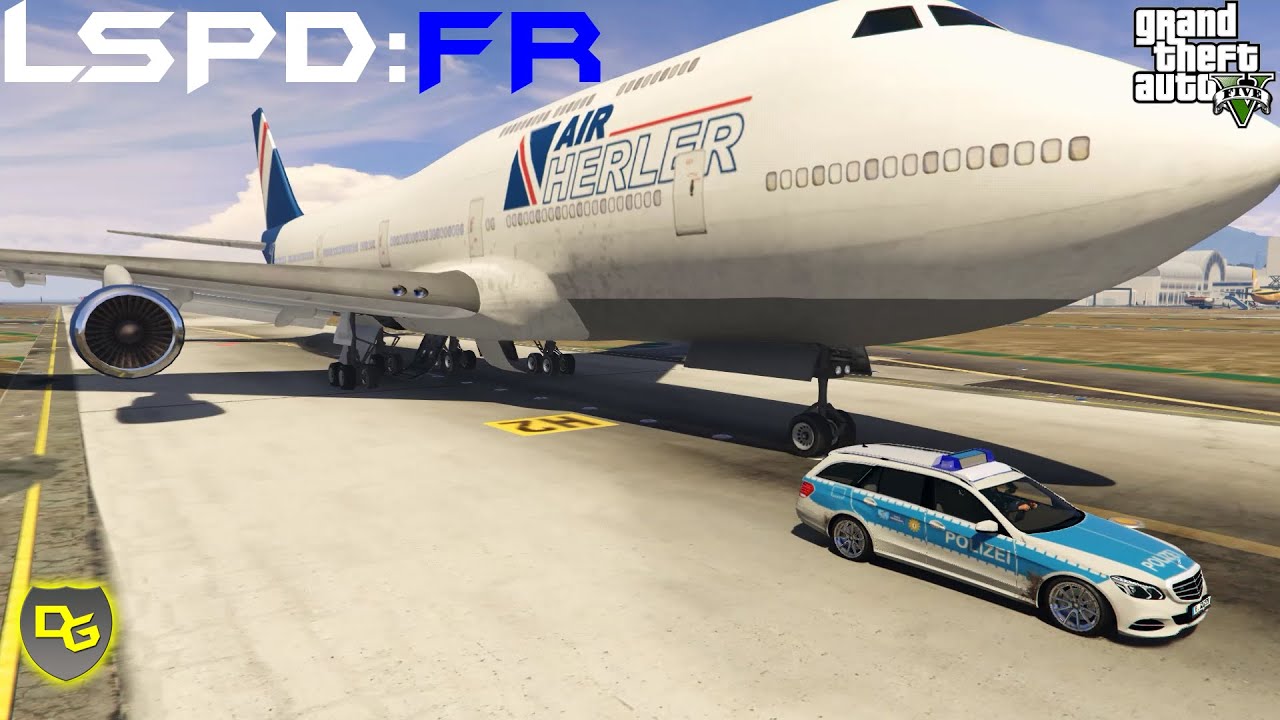 GTA 5 LSPD:FR #055 - Flughafen-Streife - Deutsch - Grand Theft Auto 5 LSPDFR