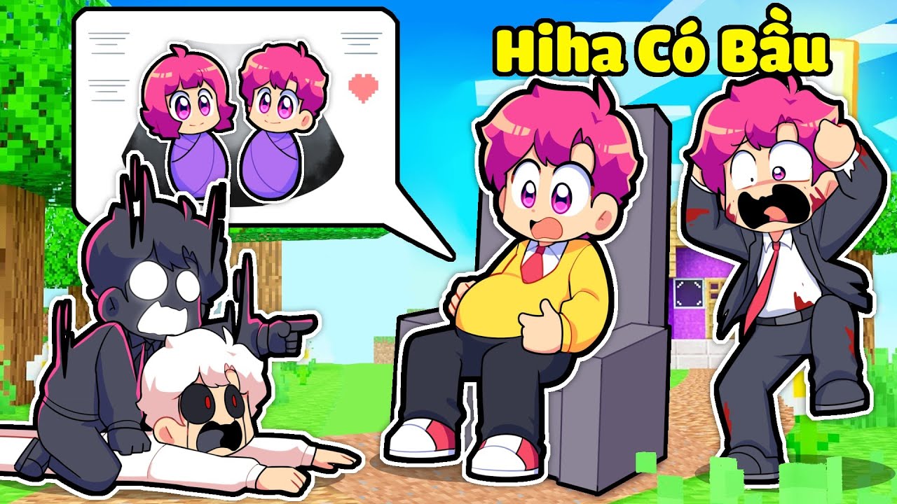 HIHA AUT BẤT NGỜ NGÃ NGỬA KHI HIHA CÓ BẦU TRONG MINECRAFT * HIHA TROLL HIHA AUT 🤣😎