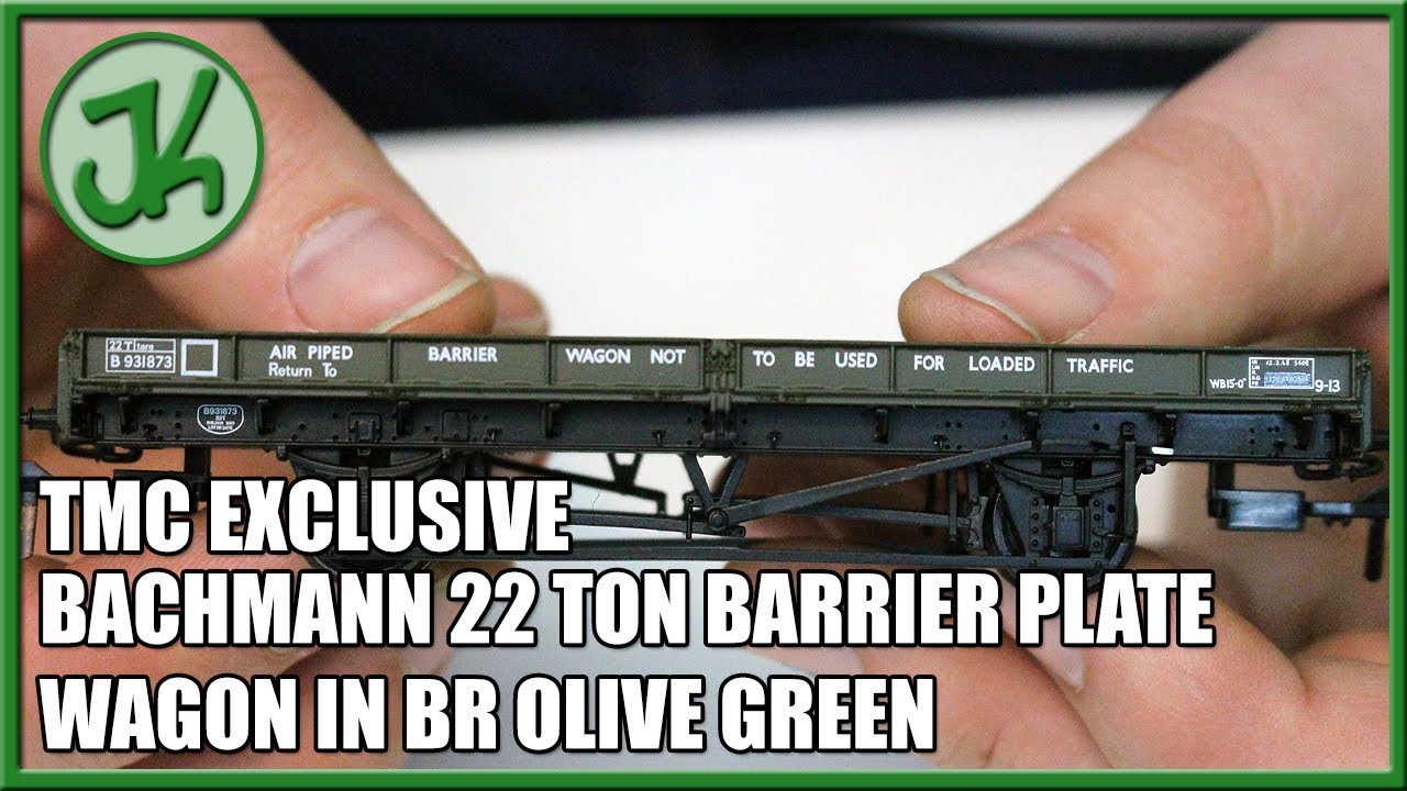 Bachmann 22 Ton Barrier Plate Wagon in BR Olive Green TMC Exclusive - Unboxing and Review