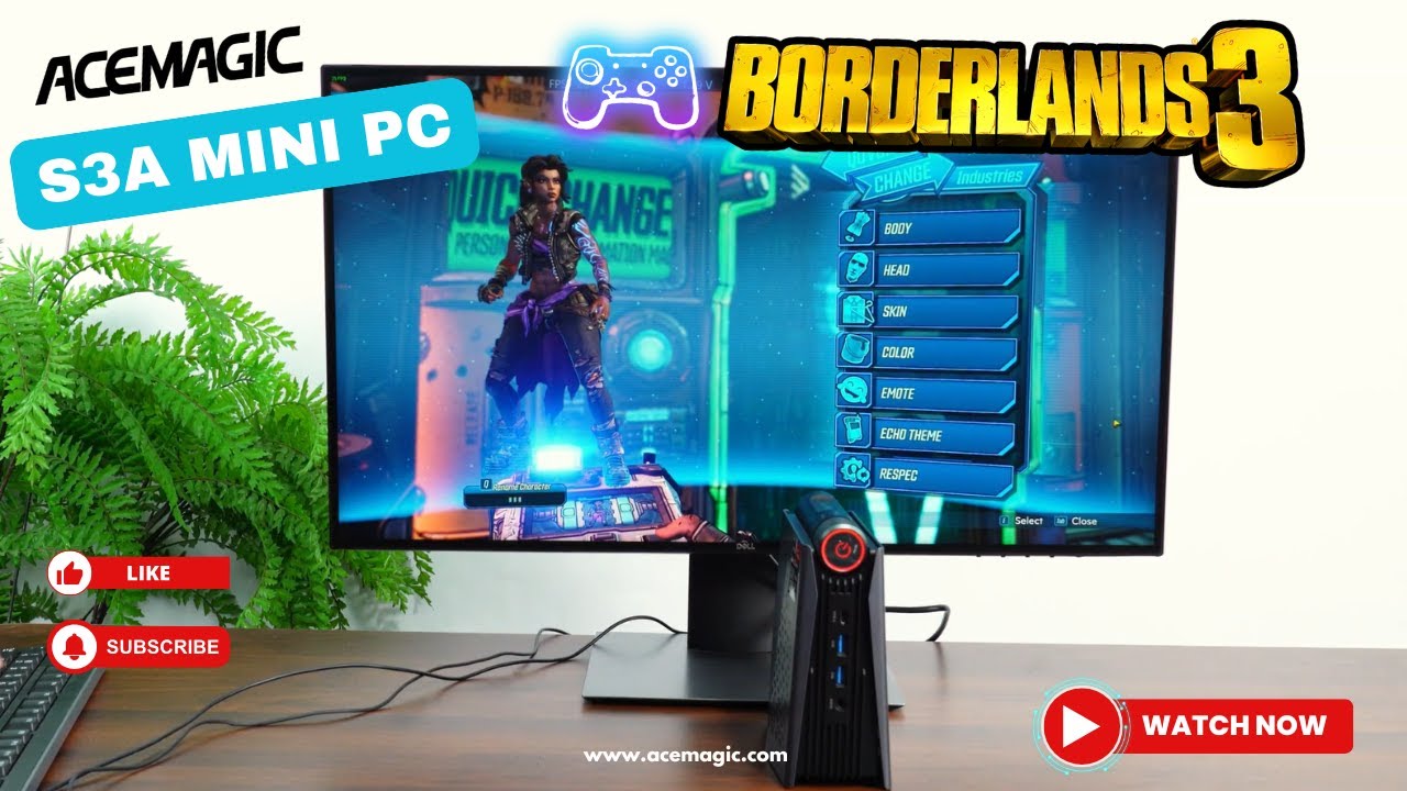 ACEMAGIC S3A Mini PC takes gaming to the next level with its thrilling Gaming test on Borderlands 3🎮
