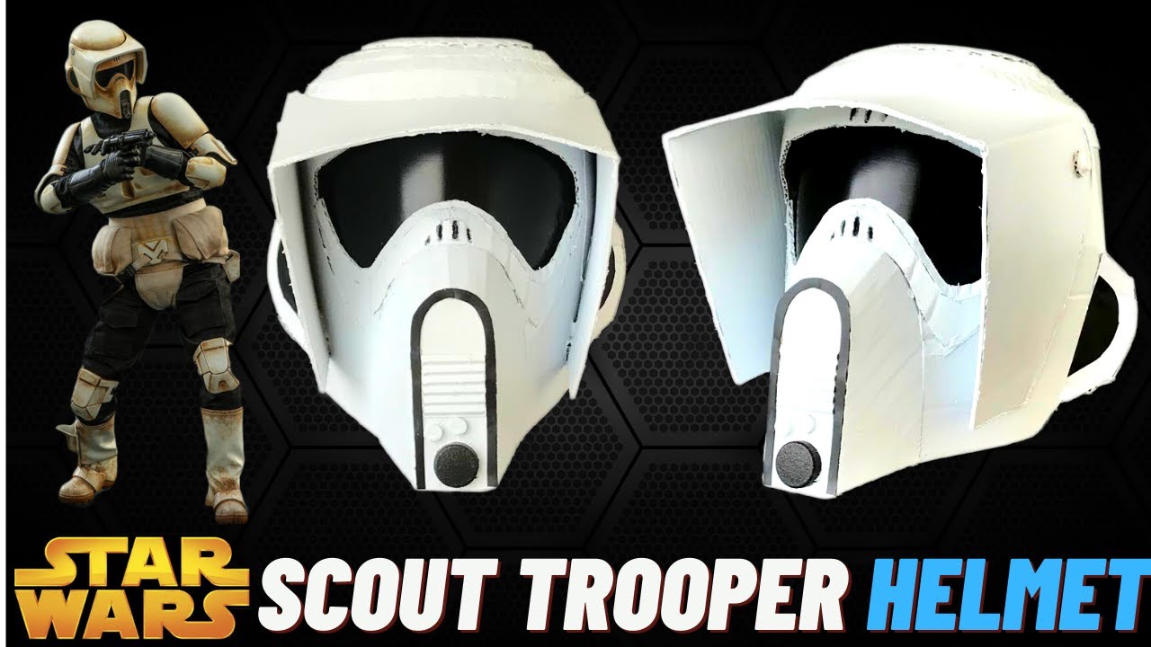 how to make Scout Trooper Helmet out of cardboard | star wars Scout Trooper Helmet |DIY star wars