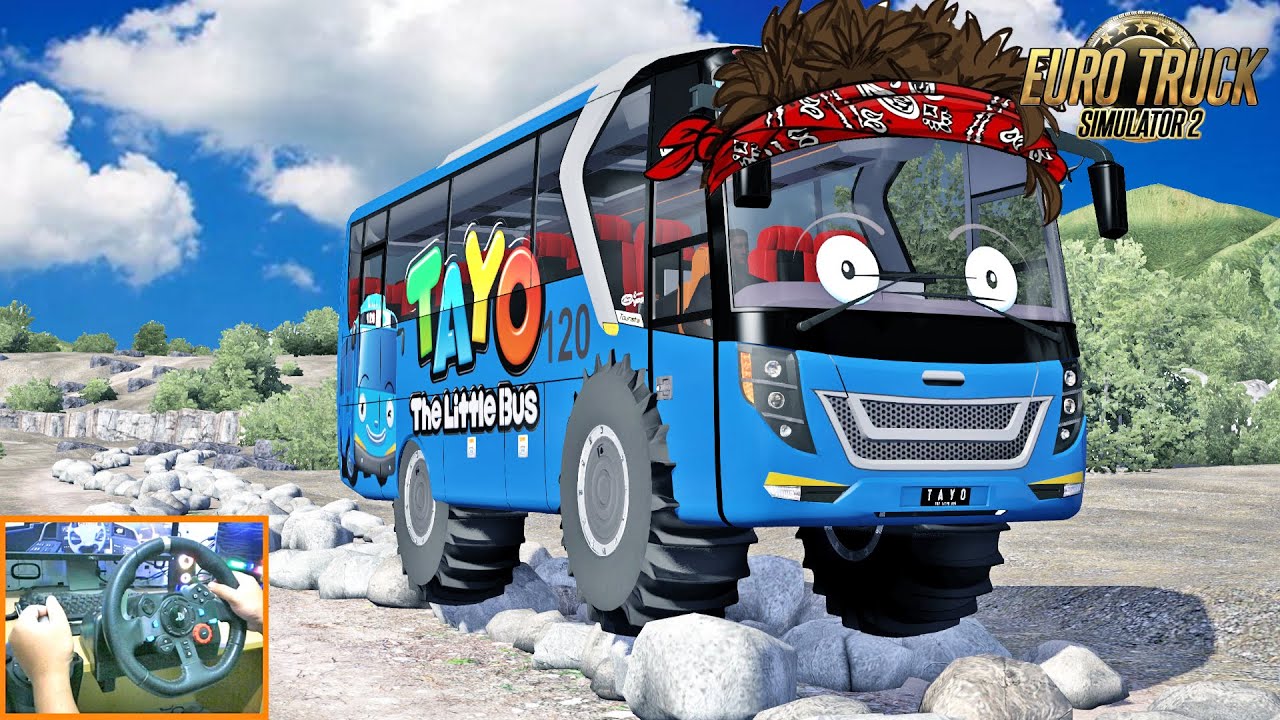 Bus Tayo Mencoba Sensasi Baru Melewati Jalur Offroad Berbatu | ETS 2 Bus Mod Indonesia
