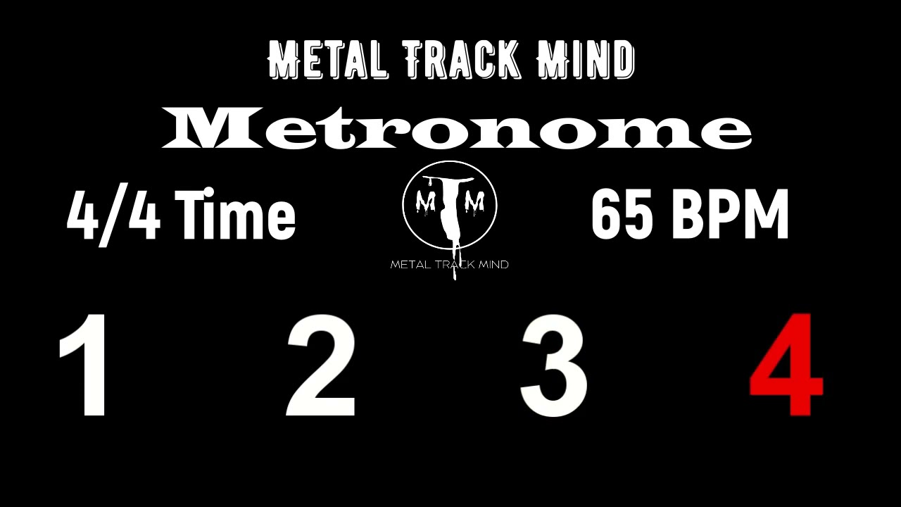 Metronome 4/4 Time 65 BPM visual numbers