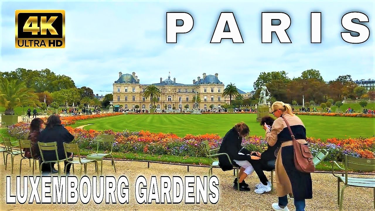 【4K】🇫🇷Visit Paris in Autumn - Luxembourg Gardens - October 2021
