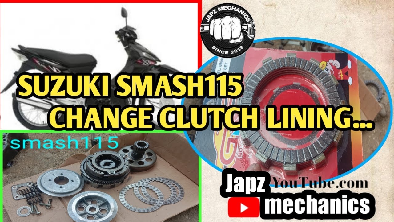 #smash115 suzuki | change clutch lining | #japzmechanics