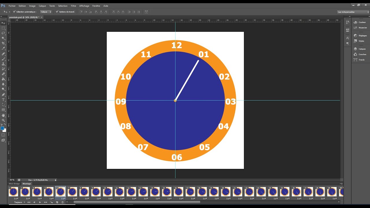 TUTO PHOTOSHOP 7 Pendule avec photoshop
