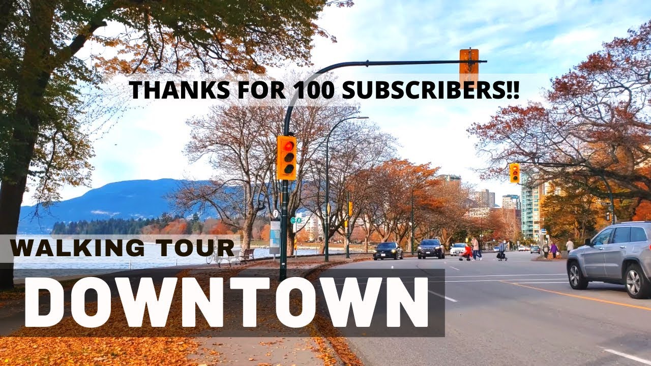 [4K] Downtown Vancouver BC Canada - Street Walking TourㅣCanada road, 4K Virtual Tour