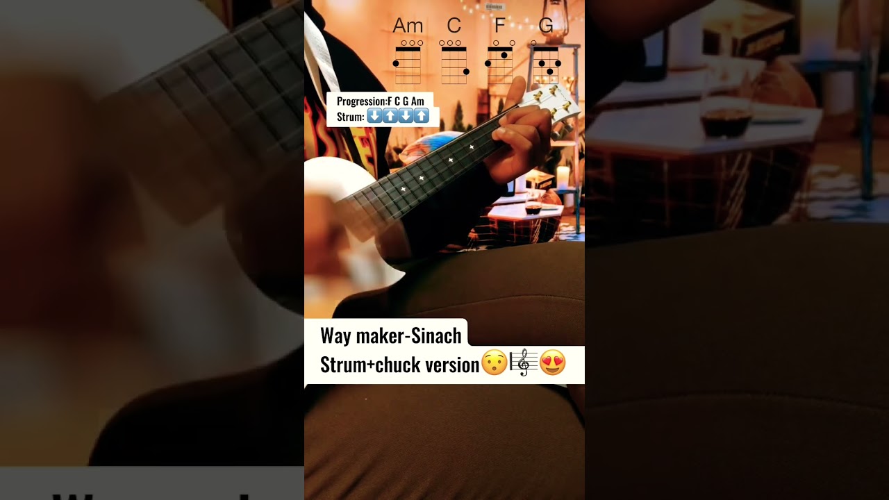 Never thought &ldquo;Way maker&rdquo; could be chucked😥 #waymaker #sinach #ukuleleplayalong #strummingpatterns