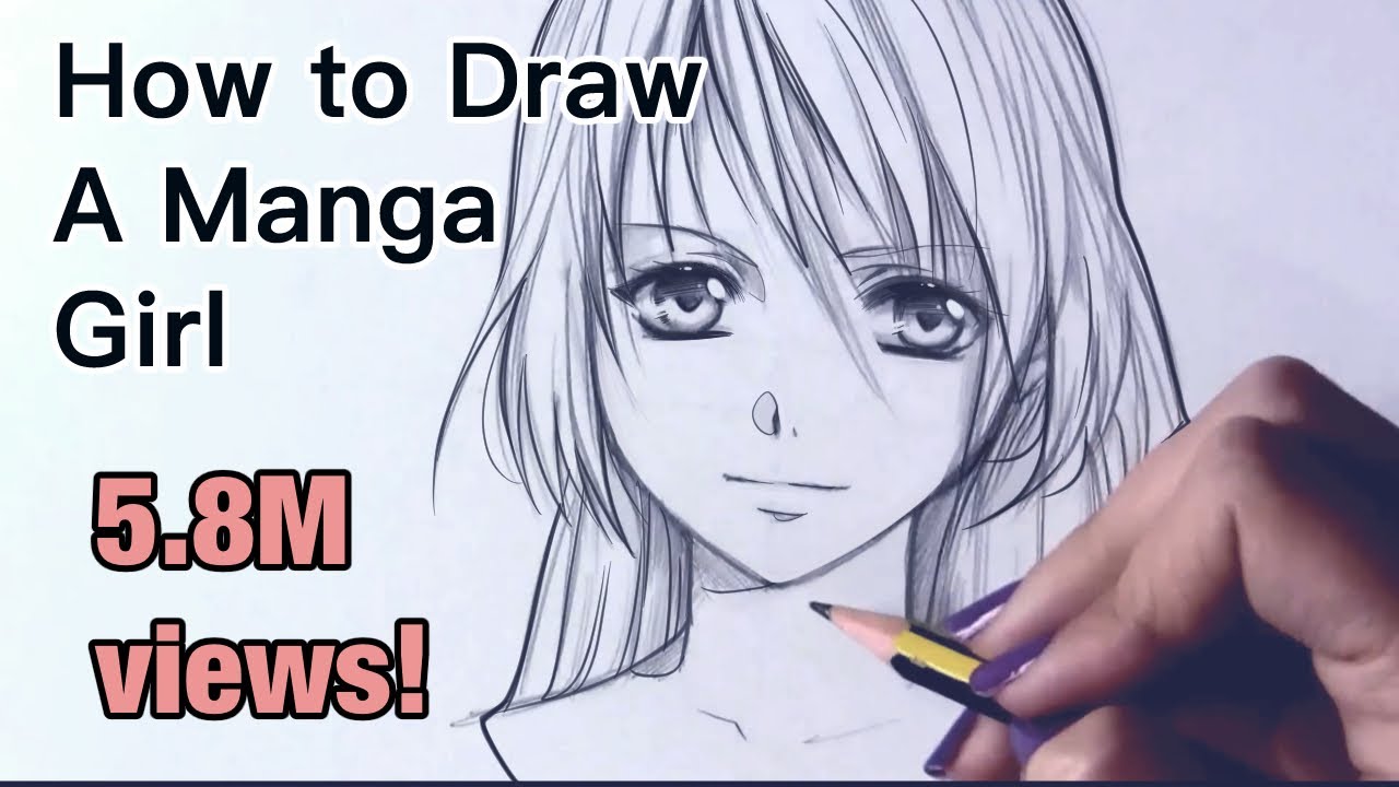 How to Draw a Manga girl [ Step-by-step Tutorial ]