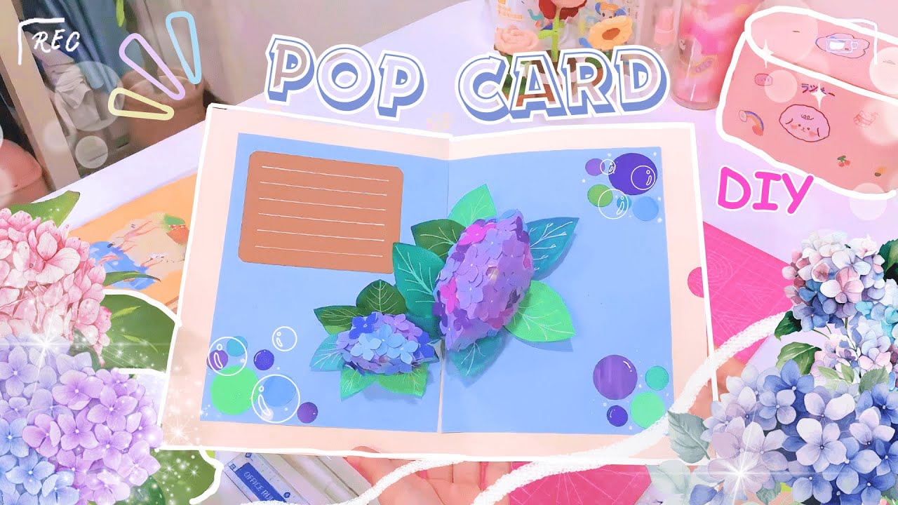 🌸 DIY Hydrangea Flower 3D Pop Up Card Tutorial | Craft Elegant Blooms with Skypopcards 💐✨