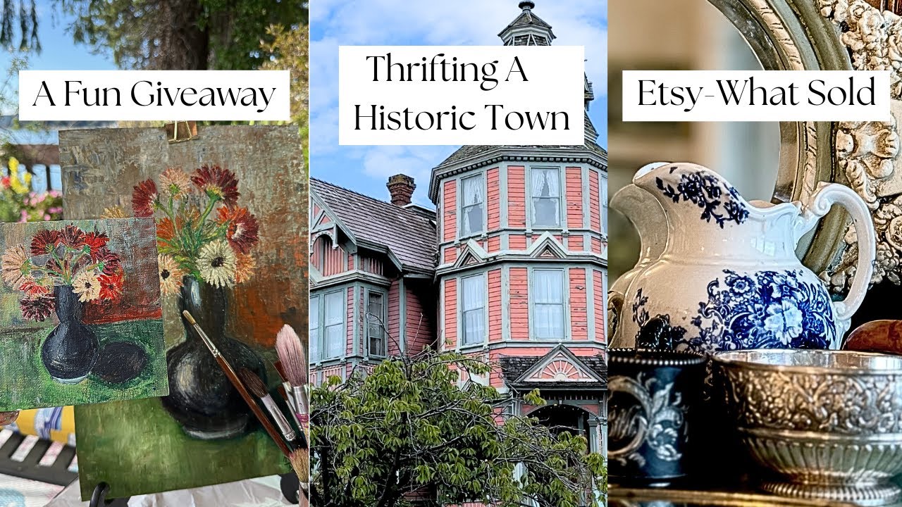 Thrifting a Victorian Town, A Giveaway and What Sold On Etsy, All In This One Video!