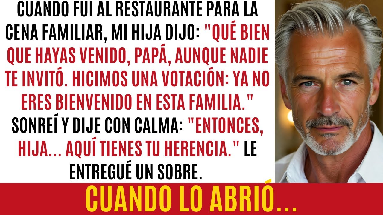 Mi hija me echó de la cena familiar: