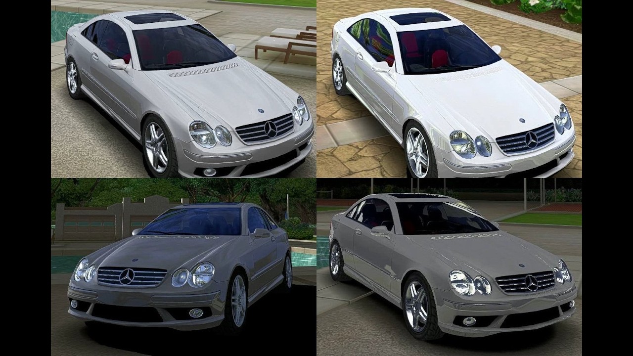 4 different type of visual tuning in TDU 1, ambient, diffuse, clouds, dark / no shadow