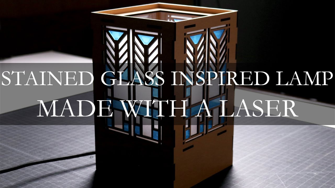 Stained Glass Window Lamp Made with a Laser Cutter