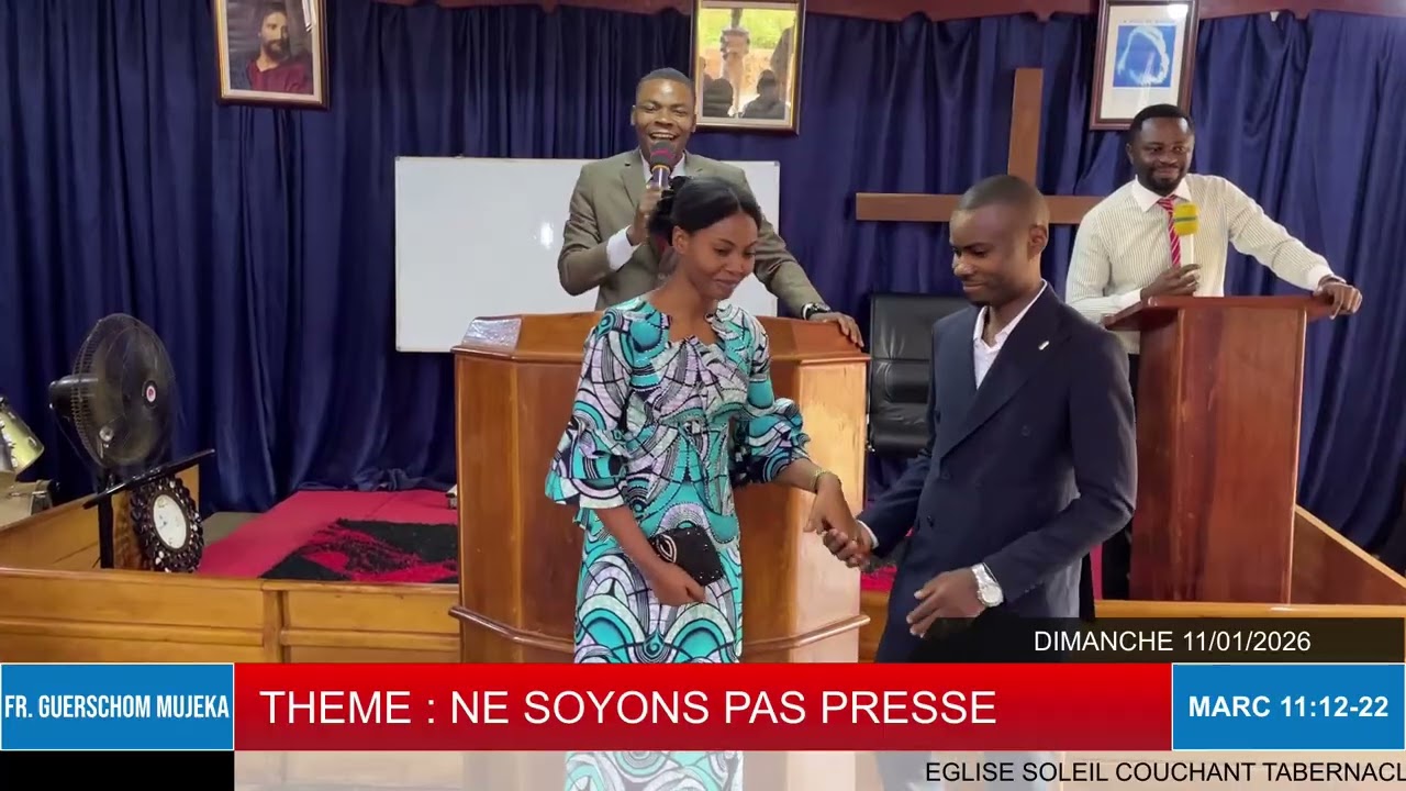 CULTE DOMINICAL DU 11/01/2026 SUR NE SOYONS PAS PRESSE PRECHE PAR LE FR. GEURSCHOM MUJEKA
