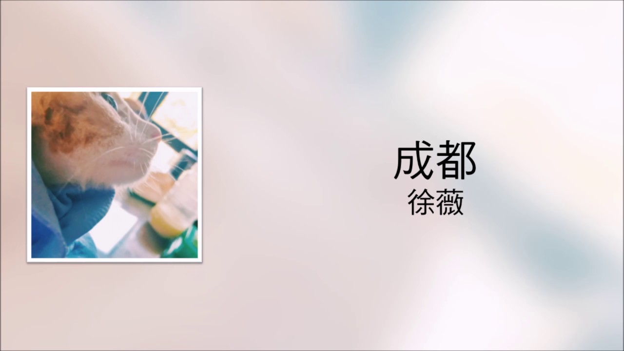 【女聲版】趙雷 - 成都（徐薇 翻唱）