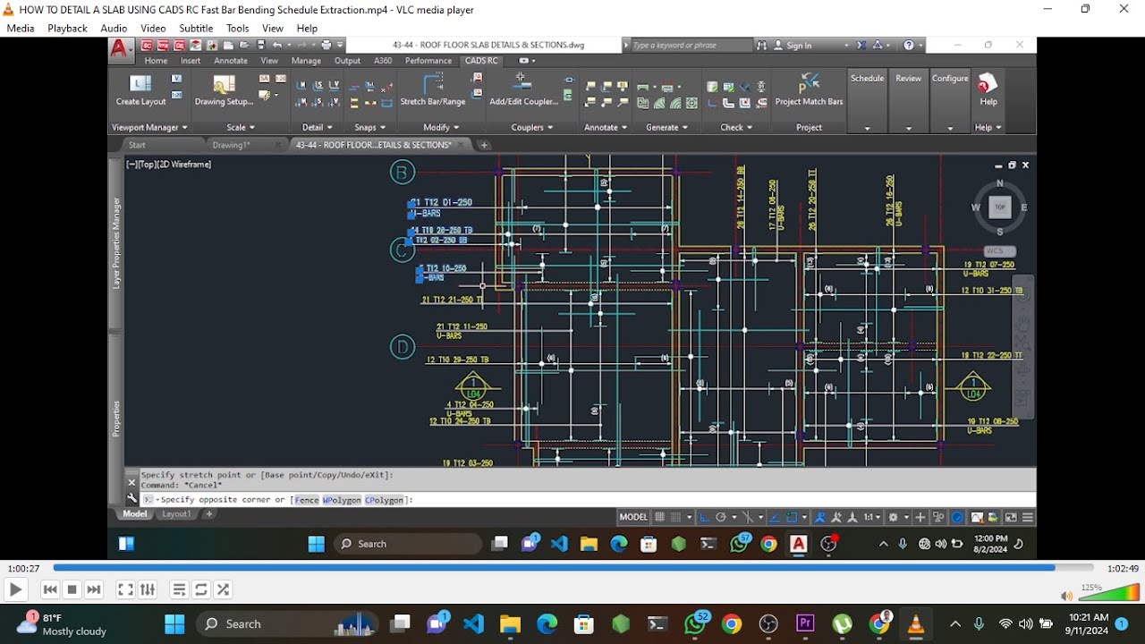 HOW TO DETAIL A SLAB USING CADS RC: Fast Bar Bending Schedule Extraction