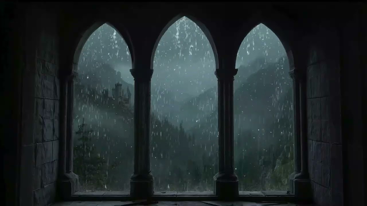 Warm Bedroom with Rain Sounds and Calm Piano for Sleeping - Stress Relief and Relaxation, Meditation