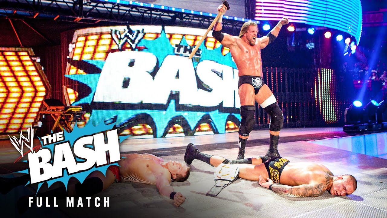 ПОЛНЫЙ МАТЧ: Triple H против Рэнди Ортона — титул WWE, матч за три этапа ада: The Bash 2009