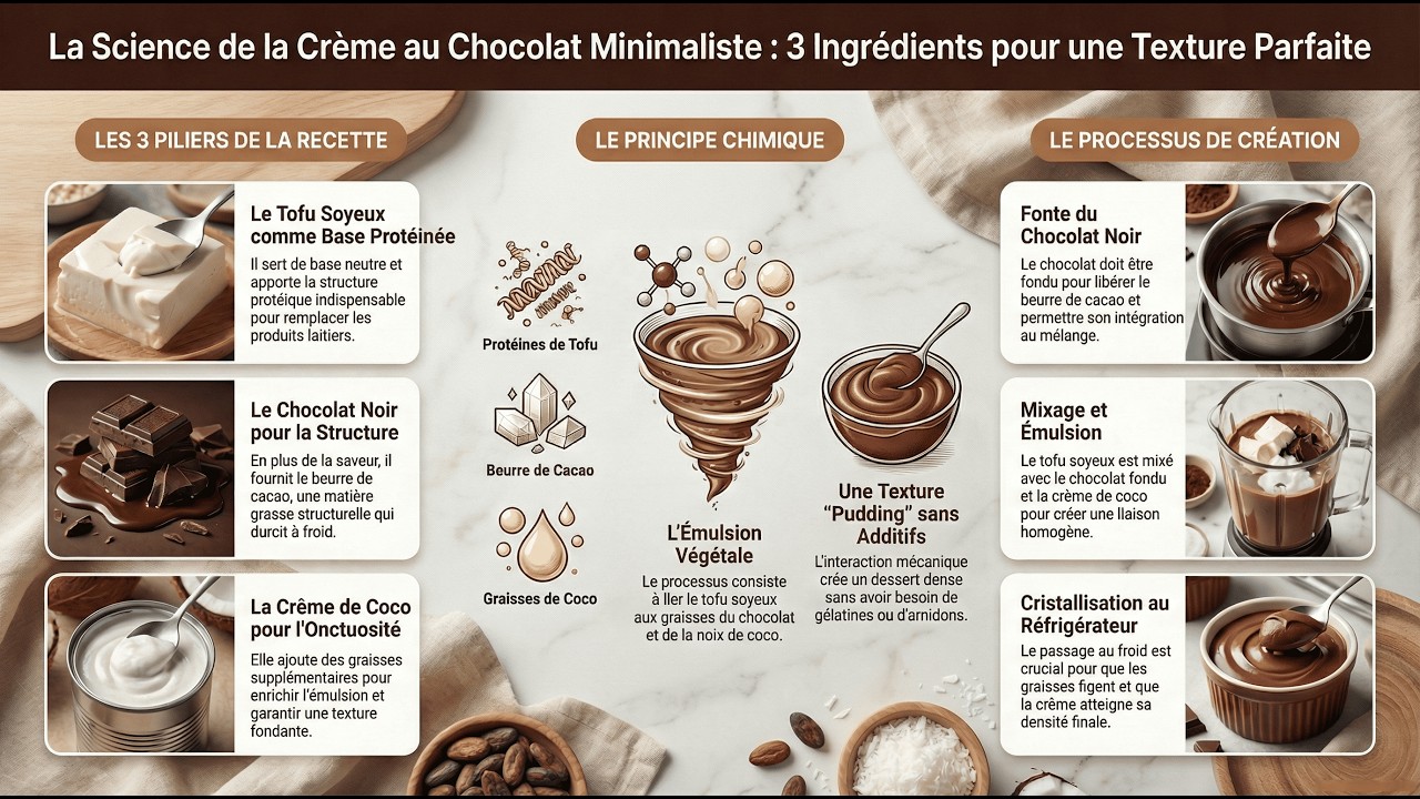 🥛 Science de la crème chocolat 🍫 RECETTES 3 INGRÉDIENTS