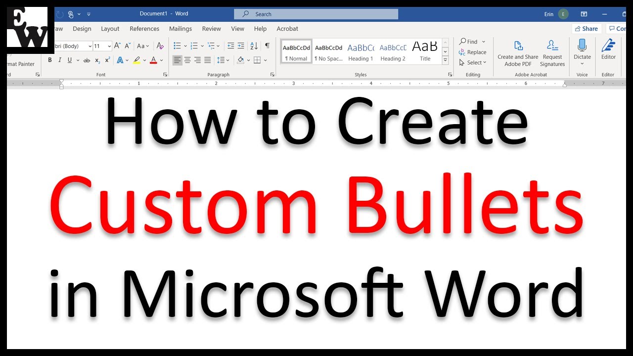 How to Create Custom Bullets in Microsoft Word