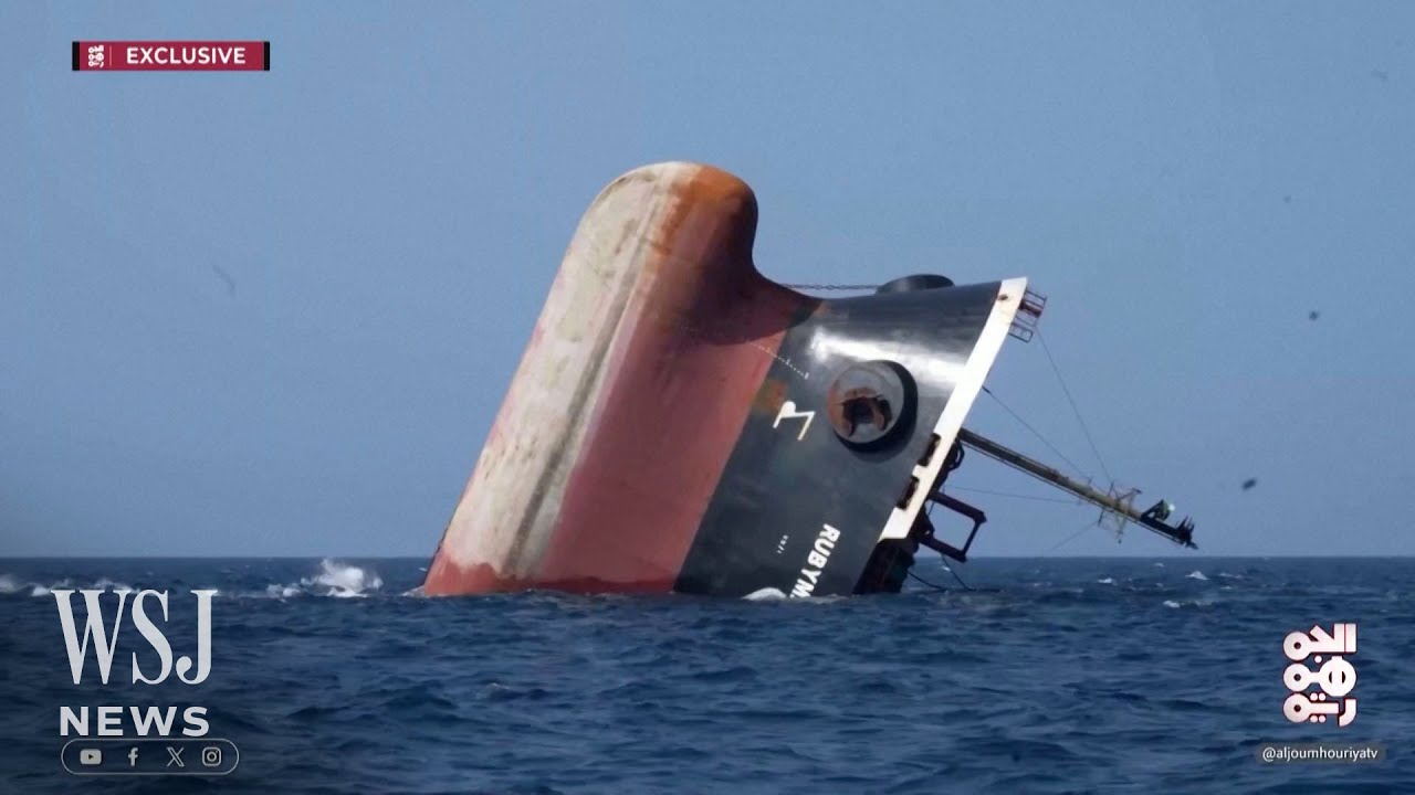 Watch: Rubymar Ship Sinks Into the Red Sea After Houthi Missile Attack | WSJ News