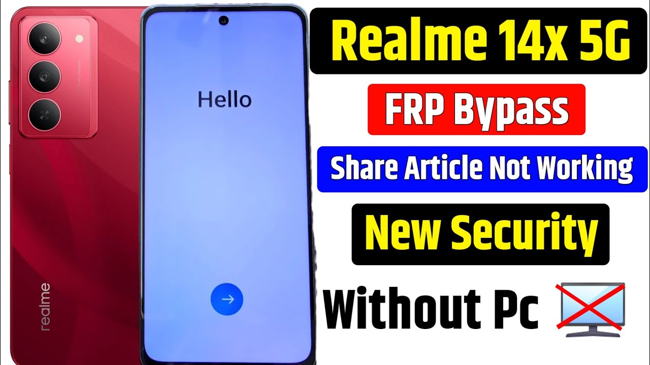 Realme 14x 5G Frp Bypass | New Security 2025 | realme 14x 5g frp bypass quick share not working