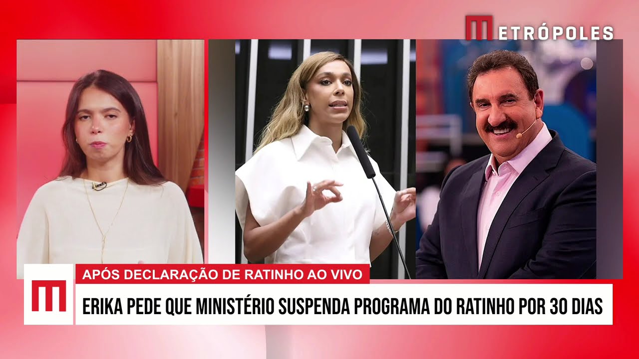Erika Hilton pede que ministério suspenda programa do Ratinho por 30 dias