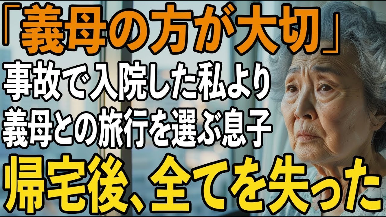 「母より義母が大事」事故で入院した私よりも義母とのハワイ旅行を優先した息子夫婦→1週間後、帰宅した息子たちはすべてを失いました【シニアライフ】【60代以上の方へ】