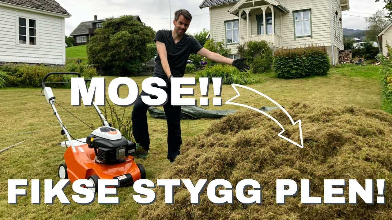 Fikse stygg plen med mosefjerner/plenlufter: Stihl RL 540