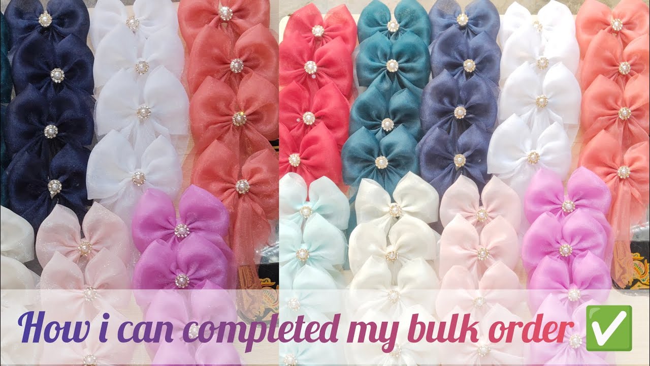 How I can completed my bulk order✅||hair accessories making video📸for business selling✅👉@shahnaaz-3g