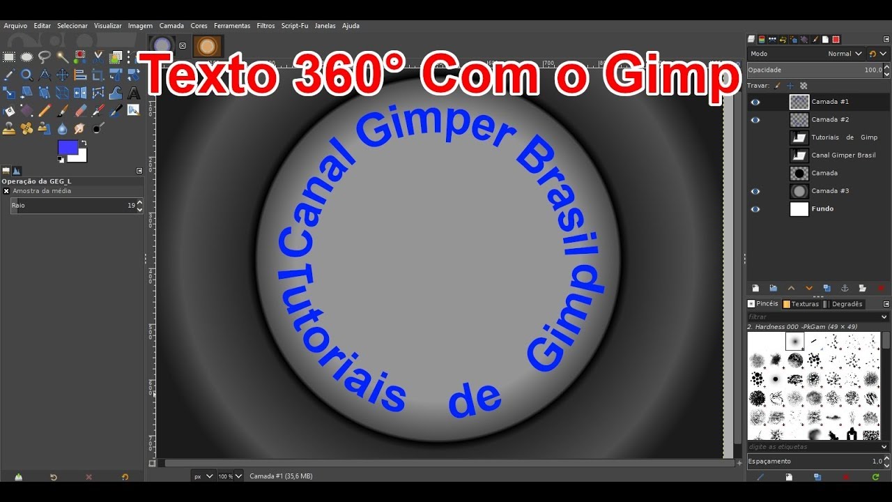 Texto 360° Com o Gimp