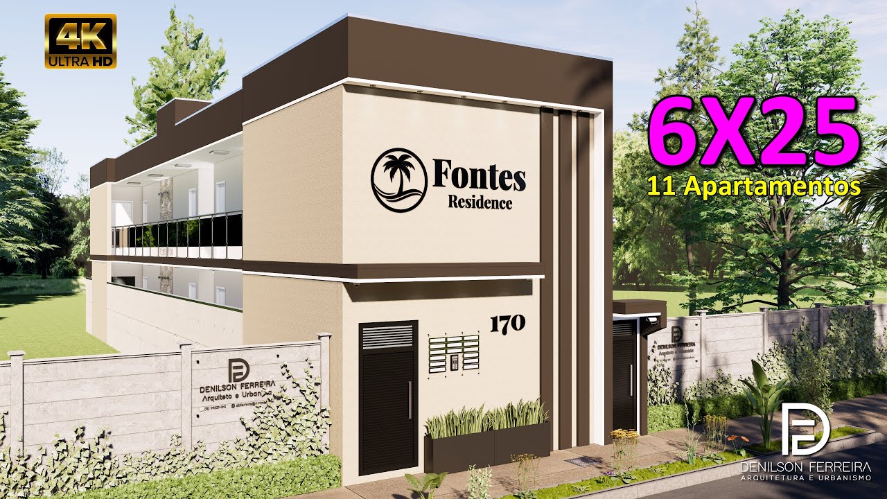 201 - 11 Suítes no 6x25 – Projeto completo para hospedagem e alta ocupação