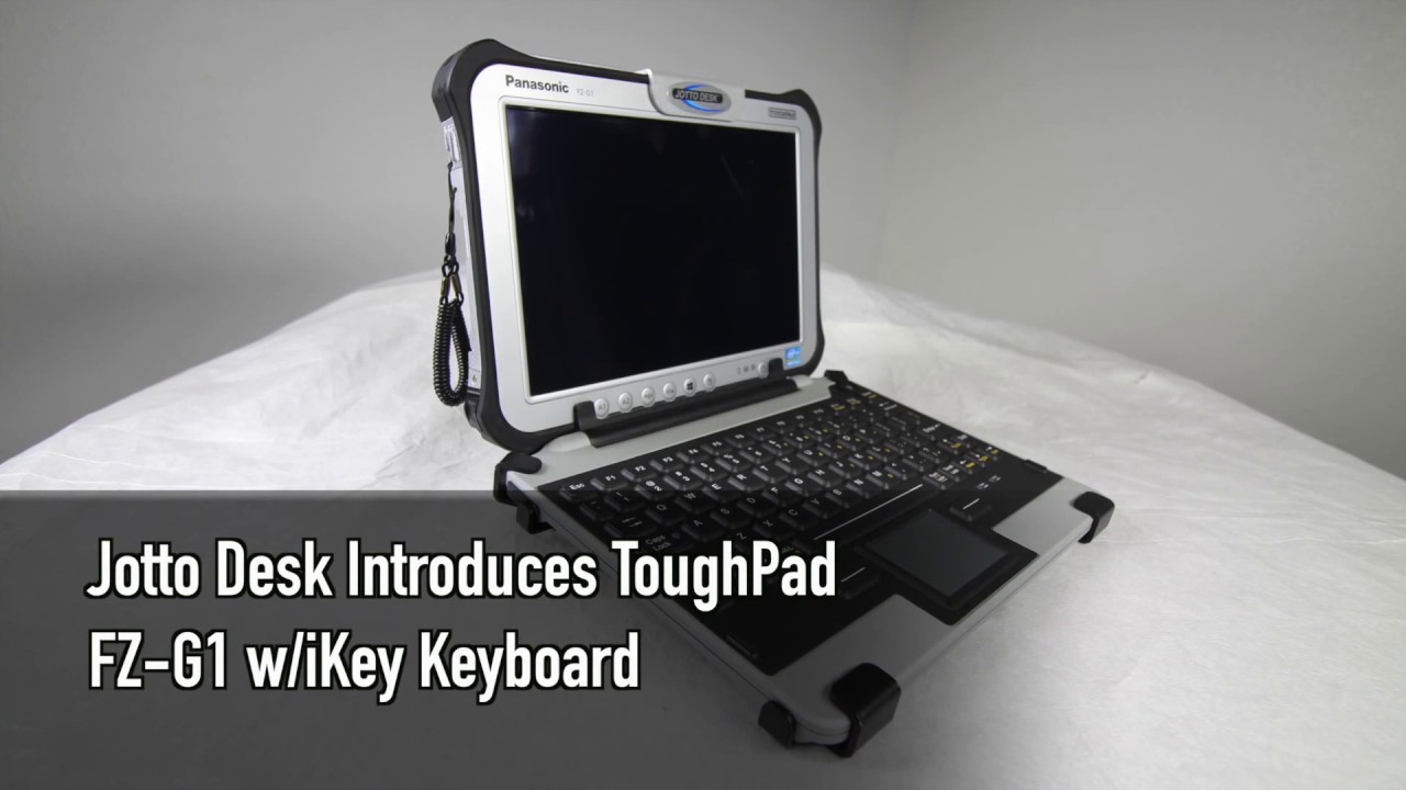 ToughPad FZ-G1 with iKey Keyboard Mounting Station by Jotto Desk