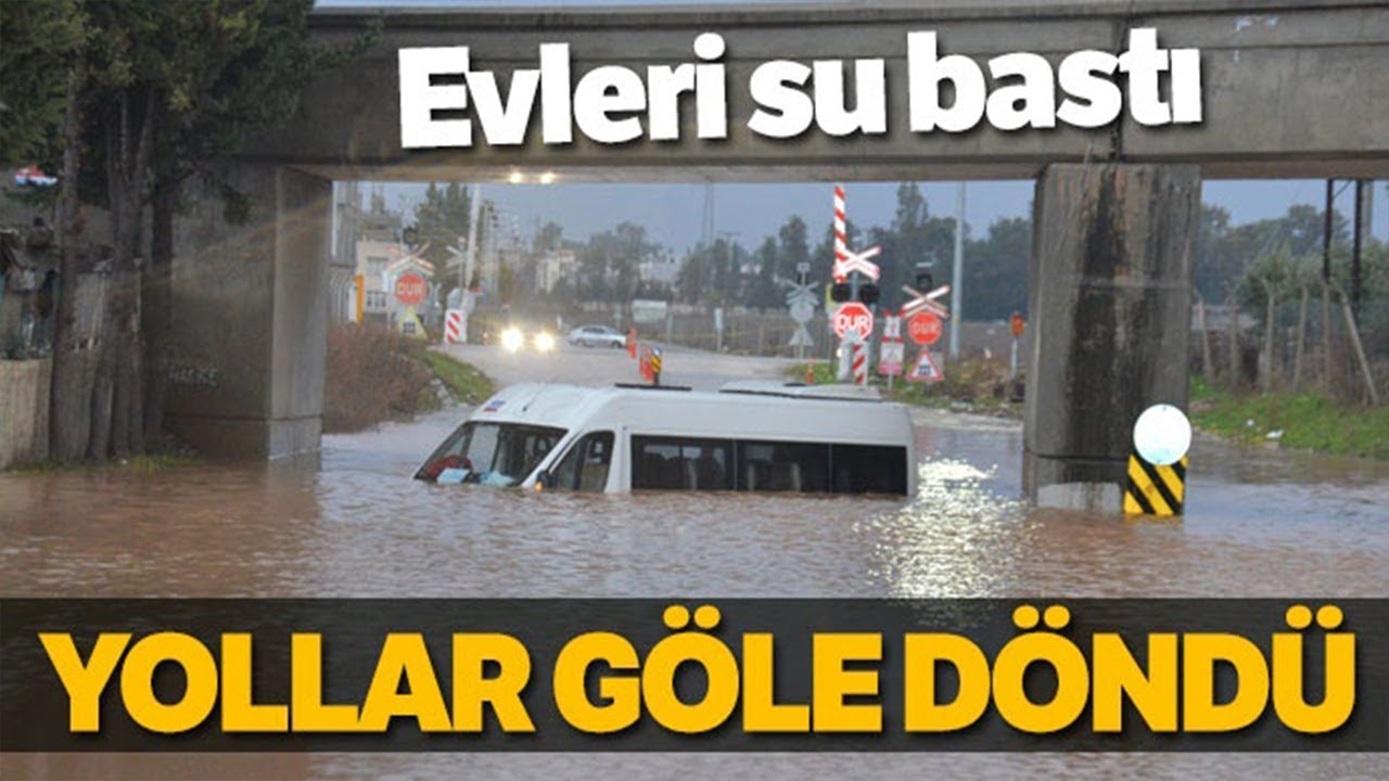 Adana'da Evleri Su Bastı! Yollar Göle Döndü...